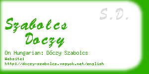 szabolcs doczy business card